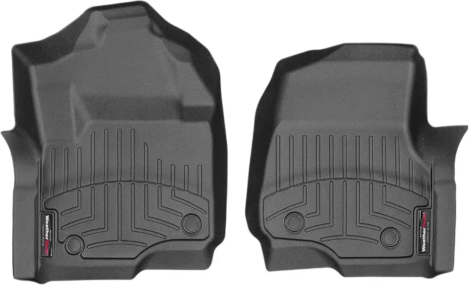 WeatherTech Custom Fit FloorLiners for Ford Super Duty, Super Duty, Super Duty - 1st Row (4410121), Black