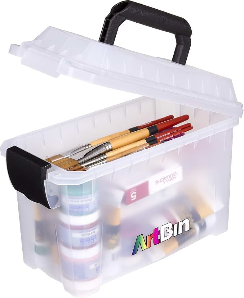 ArtBin Mini Sidekick Carrying Case with Handle, Clear
