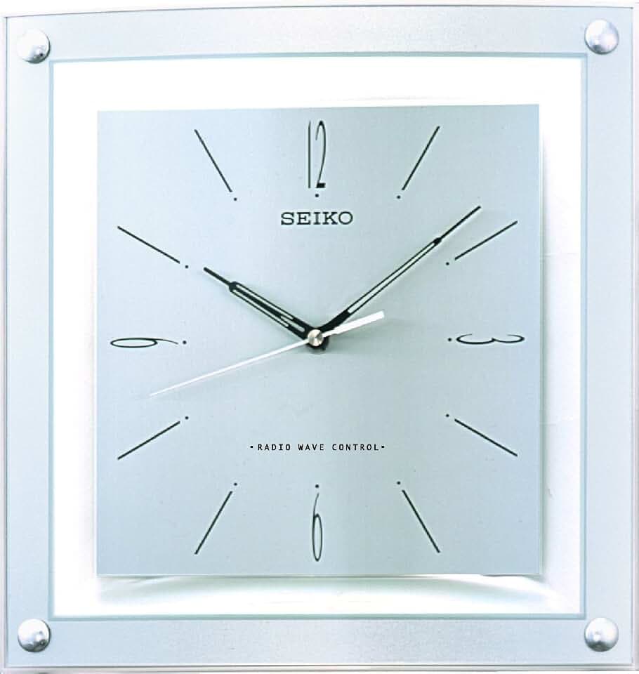 Seiko Funkwanduhr weiß Kunststoff QXR205S