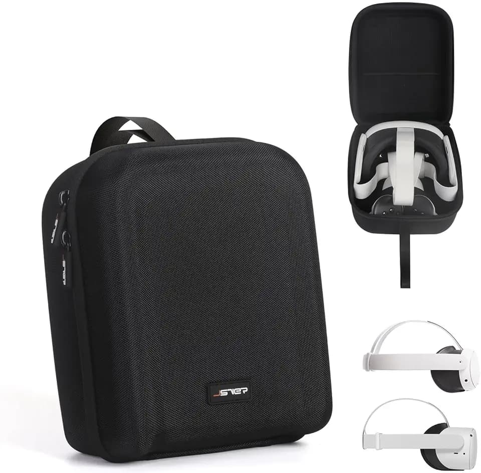 Carrying Case for Meta Quest 3S JSVER Hard Case for Quest 3S/ Quest 3/ Quest 2 VR Gaming Headset, Travel Storage Case for Oculus Quest 3 and Touch Controller Accessories (Not Fit for Elite Strap)