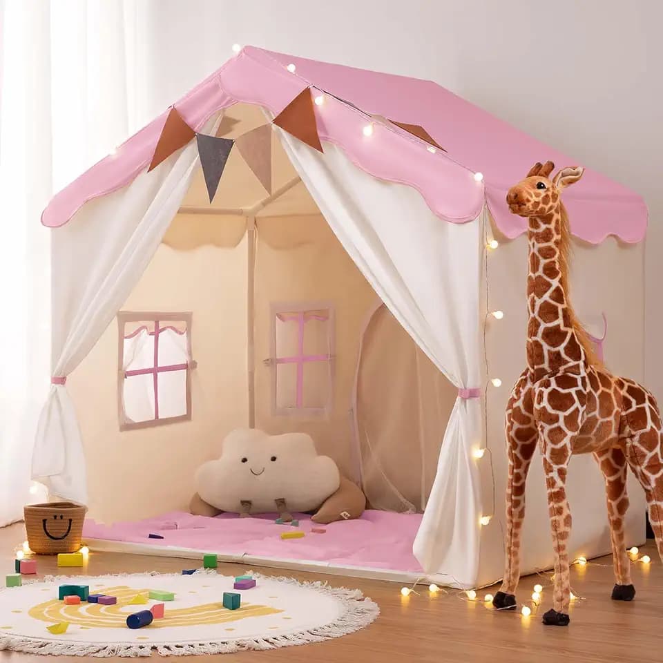 besrey 2-in-1 Kids Play Tent, Indoor Tent with Double Doors