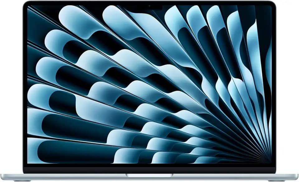Apple 2025 MacBook Air 15-inch Laptop with M4 chip: Built for Apple Intelligence, 15.3-inch Liquid Retina Display, 16GB Unified Memory, 256GB SSD Storage, 12MP Center Stage Camera, Touch ID; Sky Blue