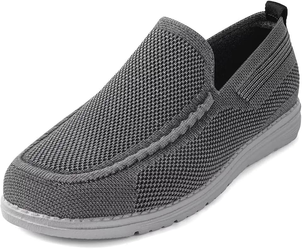 1TAZERO Wide Shoes for Men Slip on Shoes Casual Loafer with Arch Support Lightweight Walking for Elderly & Wide Feet Plantar Fasciitis