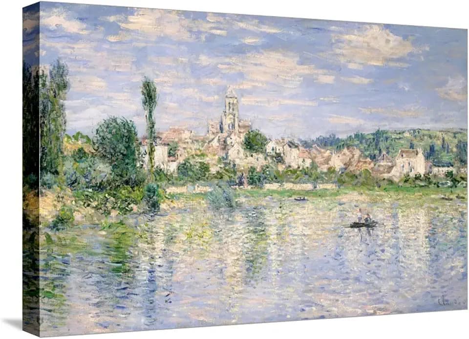 ART.COM Stretched Canvas Print Vetheuil in Summer by Claude Monet, 24" x 16"