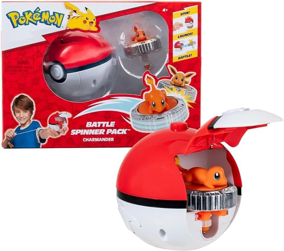 Pokémon PKW4401 - Battle Spinner - Glumanda, offizielles Spielset