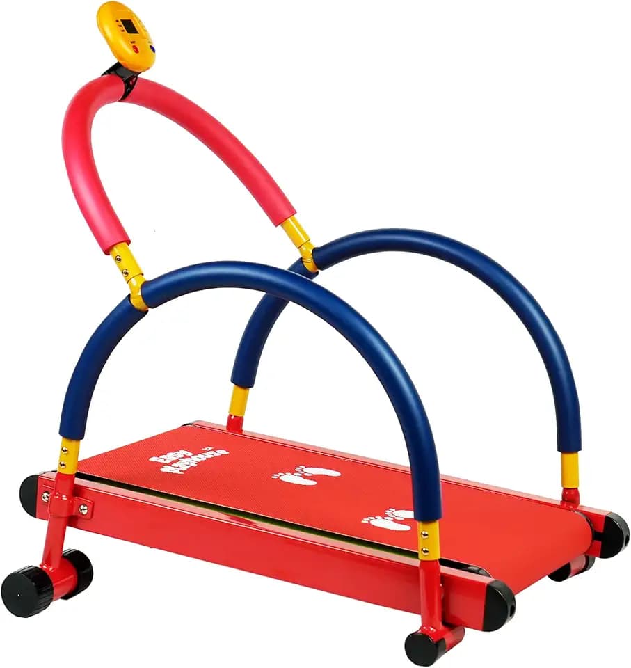 Easy Playhouse Kids Treadmill - Manual, Non-Motorized, LED Display, 150lb