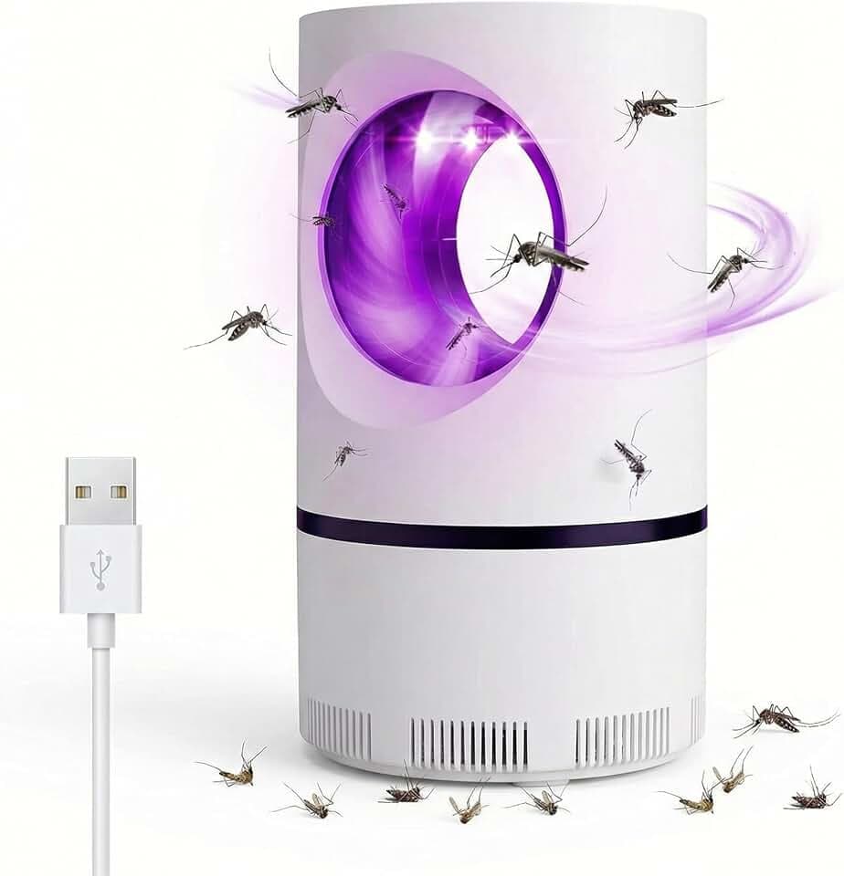 Insektenvernichter, 2026 Mückenschutz Lampe, USB Elektrische Moskito Insect Killer 360°UV Fliegenfalle Moskito Schutz Falle Fluginsektenvernichter, Für Innen Schlafzimmer Gärten Küche Büro