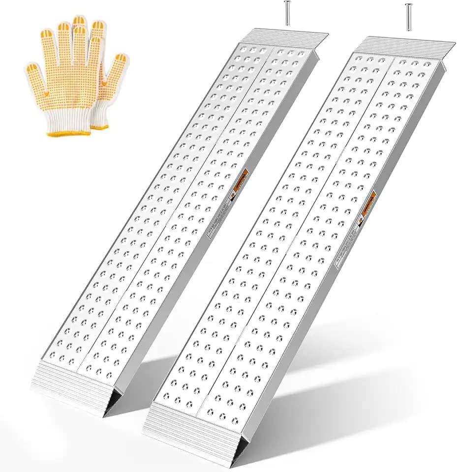 55" L Aluminum Shed Ramps for Lawn Mowers, 3000LBS Capacity, 2PC