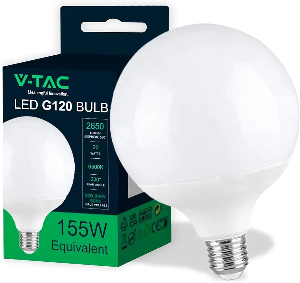 V-TAC PRO VT-242 LAMPADINA LED E27 22W GLOBO G120