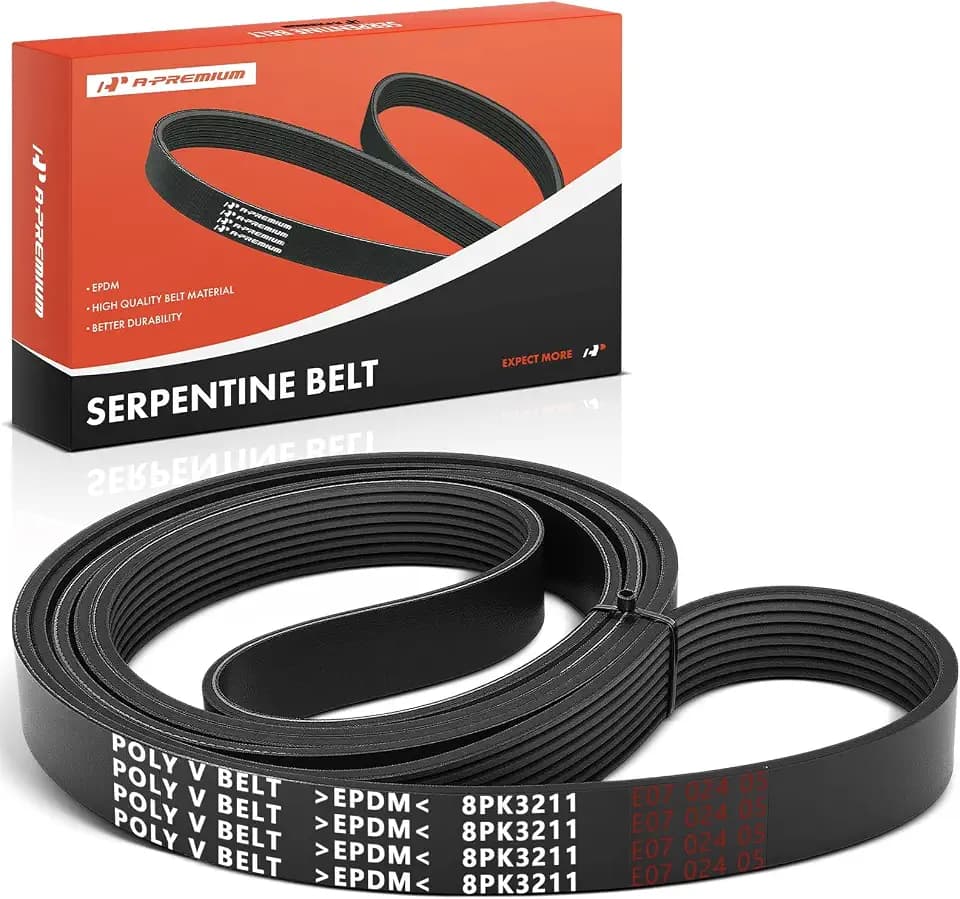 A-Premium Heavy Duty Air Conditioning Serpentine Belt 8-Rib 126.5 In