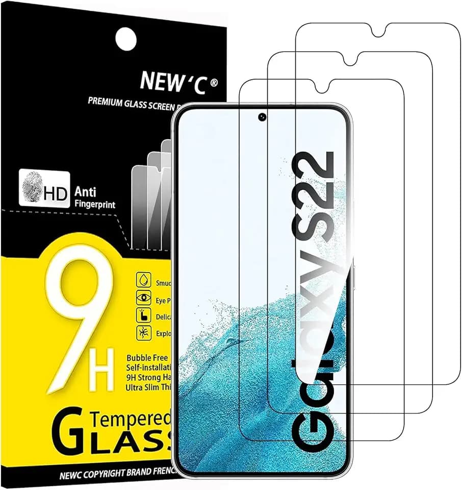NEW'C for Samsung Galaxy S22 5G Screen Protector Tempered Glass HD Clear