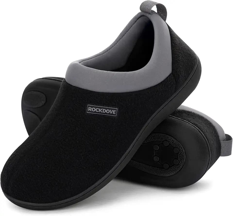 RockDove Womens Polar Fleece Two Tone Slipper
