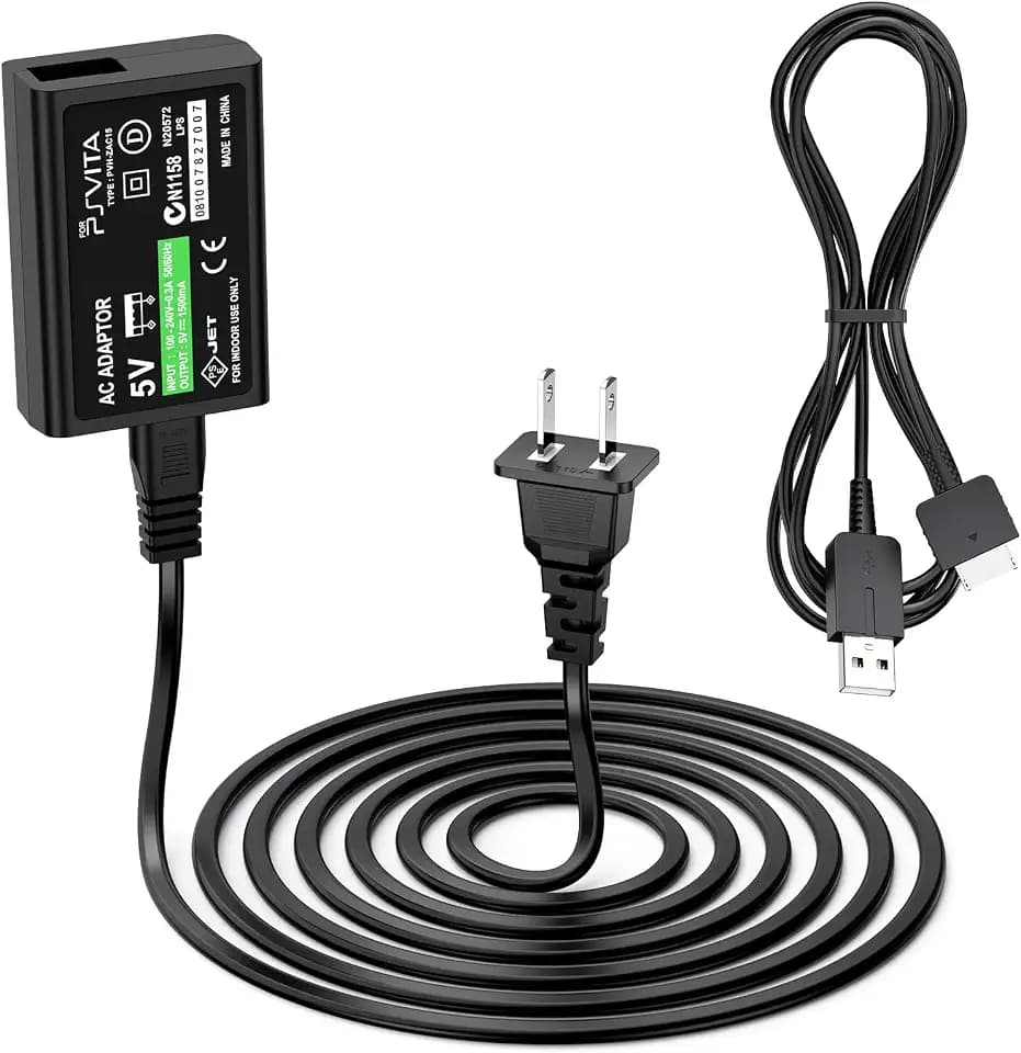 Amzpas PS Vita Charger, Replacement USB Data & Power Charger Cord for Sony PlayStation Vita 1000 Console