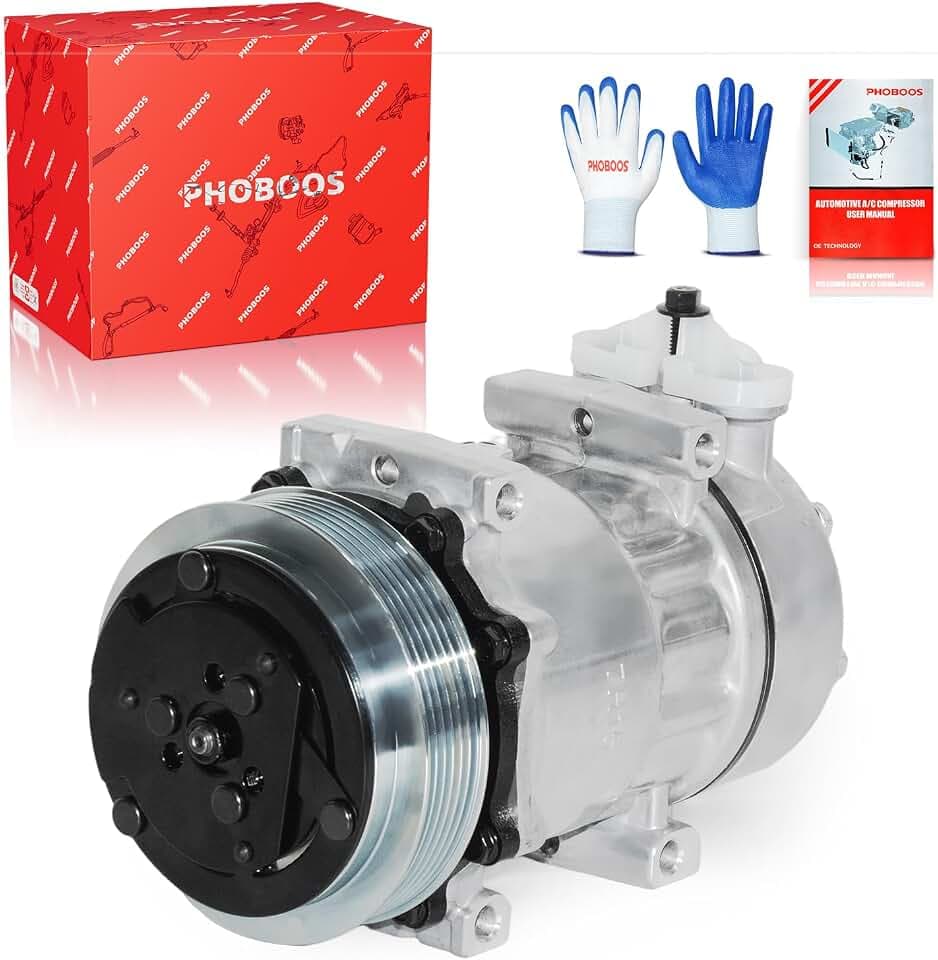 PHOBOOS A/C Compressor with Clutch Compatible with Kenworth