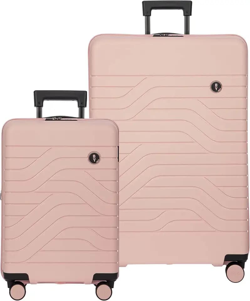 Bric's B|Y Ulisse Set of 2 Luggages with Spinner Wheels – Carry-On Airline Approved and Checked Expandable Lightweighted Hard Shell Suitcases, TSA Combination Lock - 21 Inch & 30 Inch, Pearl Pink