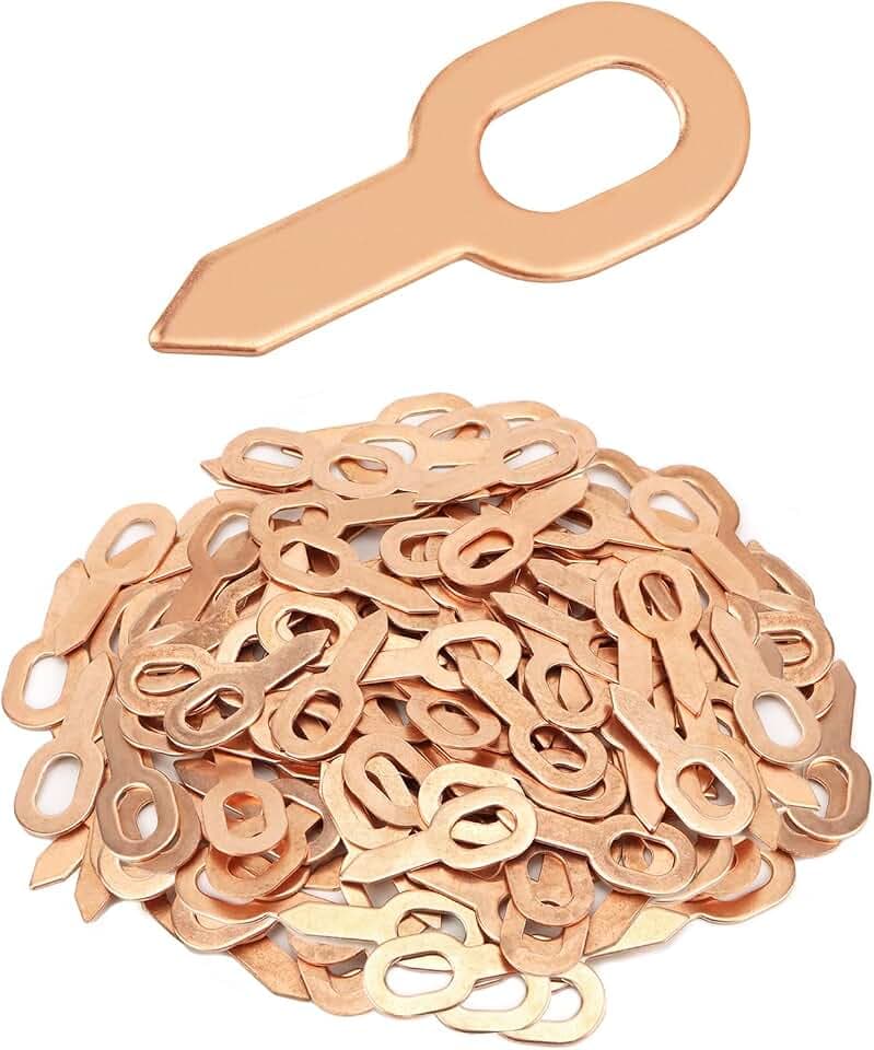 QWORK Dent Puller Rings, 200 Pcs Dent Pulling Straight Washer, Metal Shrink Repair Tool for Panel Welder Spot Welding Machine Consumables