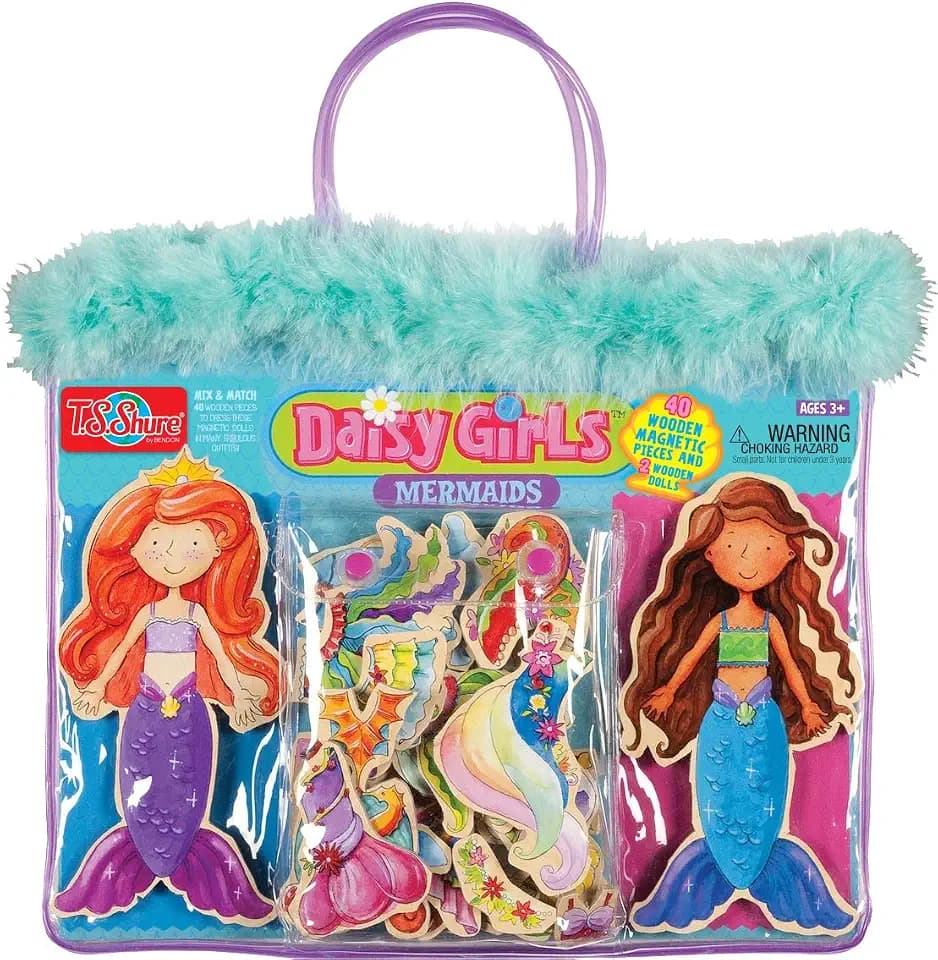 TS Shure by Bendon Mermaids Sea Life 40-Piece Wooden Magnetic Dress Up Doll 50460