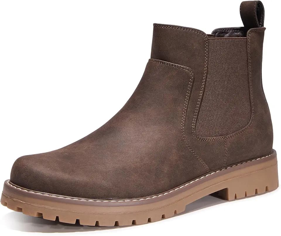 Men's Chelsea Boots Matte Slip On Business Ankle Dress Shoes