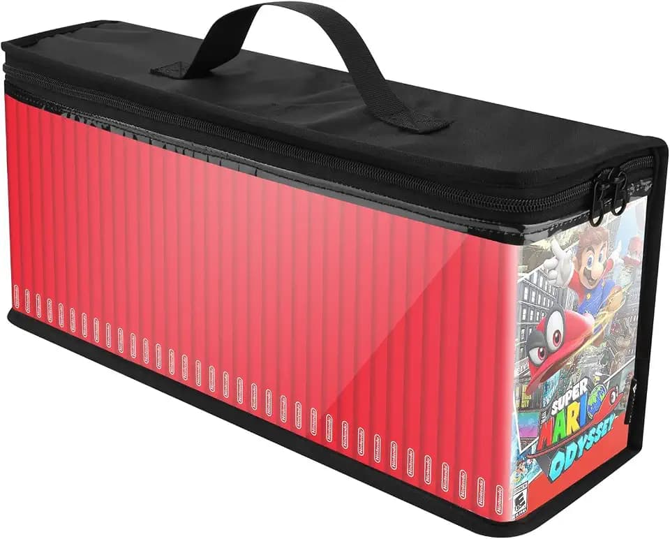 CaSZLUTION Game Disc Storage Bag for Switch 1 & 2 Games