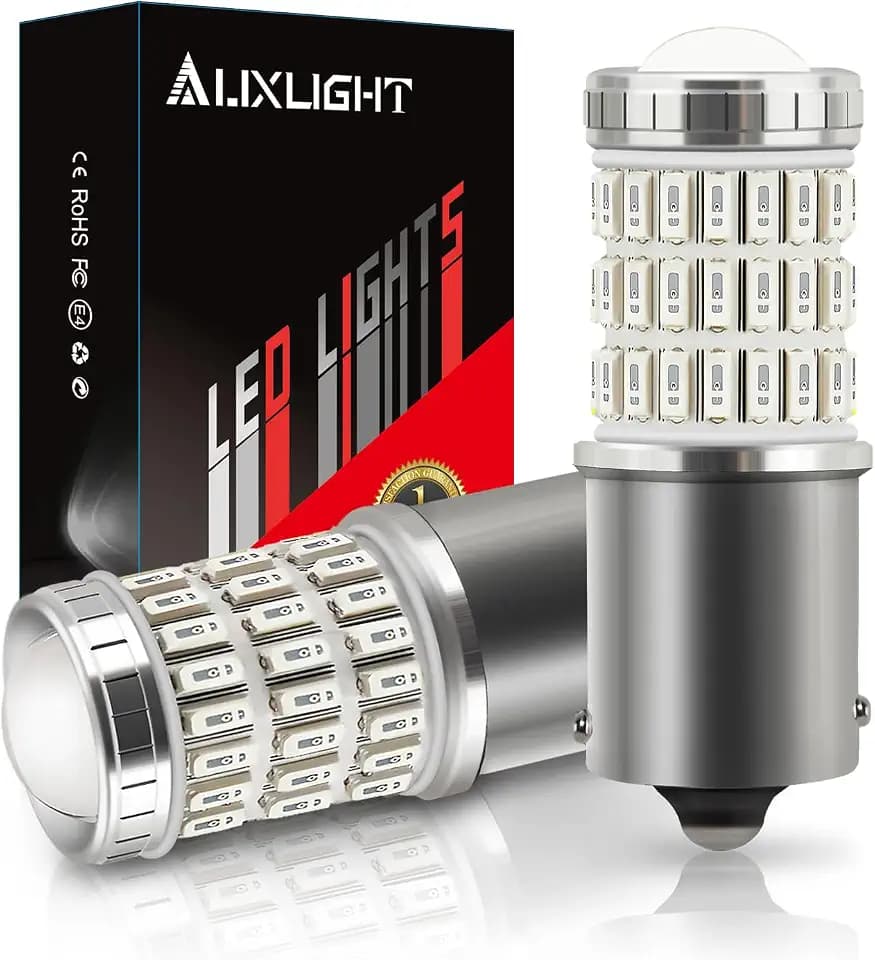 AUXLIGHT 1156 BA15S 1003 1141 7506 1156 LED Bulbs Brilliant Red, Ultra Bright 60-SMD LED Replacement for Brake/Tail Lights, Blinker Lights, Turn Signal/Parking or Running Lights (Pack of 2)