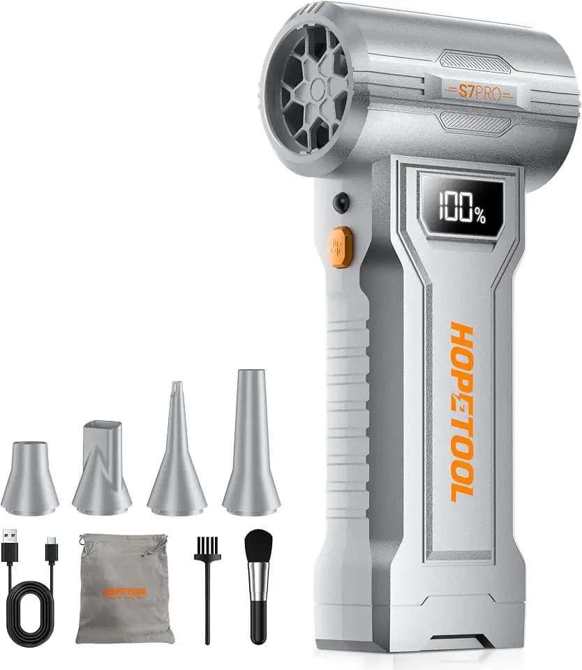 S7 Pro Compressed Air Duster, 150,000 RPM, Digital Display