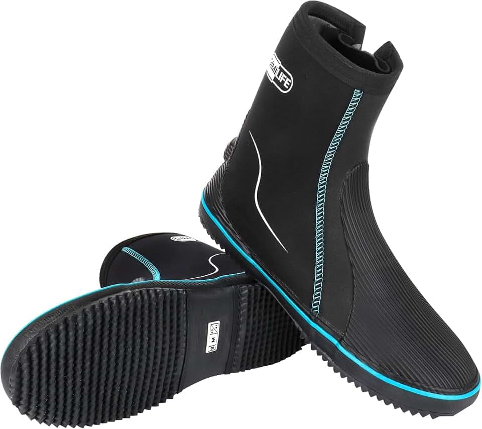 Gimilife Neoprenschuhe, 5mm Neoprenschuhe für Herren Damen, Tauchschuhe mit Rutschfester Gummisohle, Neopren Schwimmschuhe, zum Schnorcheln, Gerätetauchen, Surfen, Rafting,Strand, Volleyball