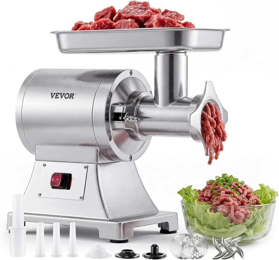 VEVOR Meat Grinder, 552 Lbs/H, #12 Electric Meat Mincer, 750W/1 HP Motor