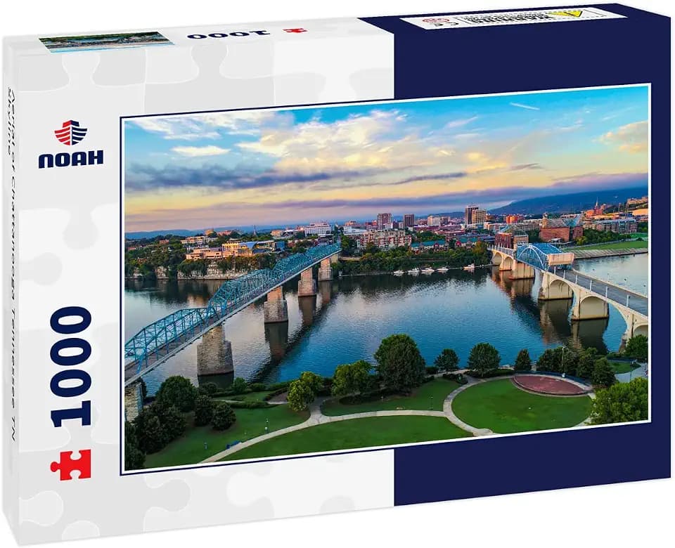 Noah Jigsaw Puzzle Aerial of Chattanooga Tennessee TN Skyline 1000 Pieces