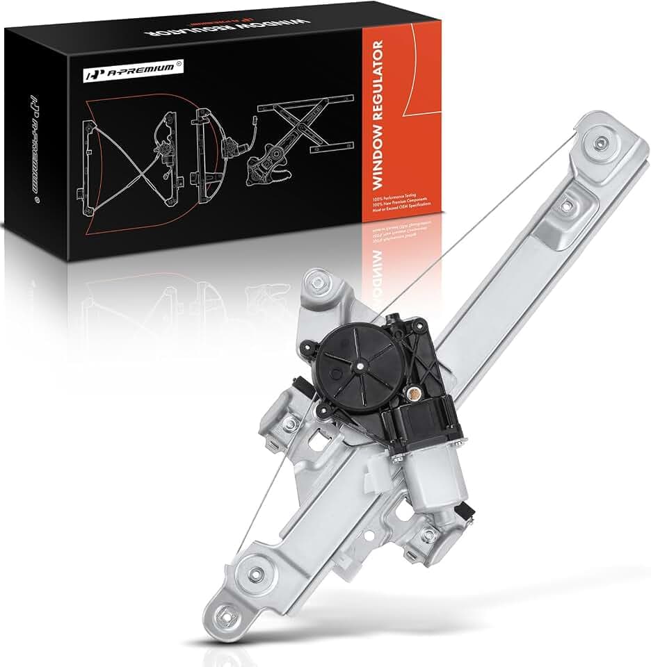 A-Premium Rear Passenger Side Power Window Regulator with Motor (2-Pin)