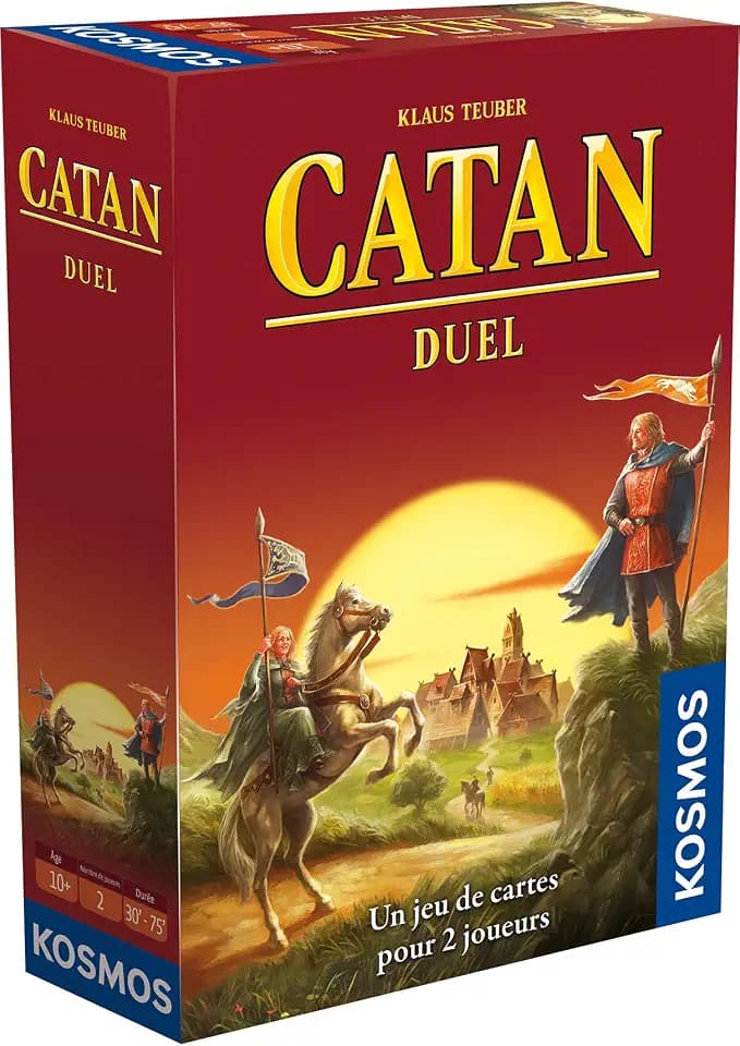Asmodee - Catan: Duell – intensives Gesellschaftsspiel für 2 Spieler ab 10 Jahren – Erweitern Sie Ihre Kolonien mit Strategie – 30 bis 75 Minuten immersives Spiel – französische Version – Kosmos