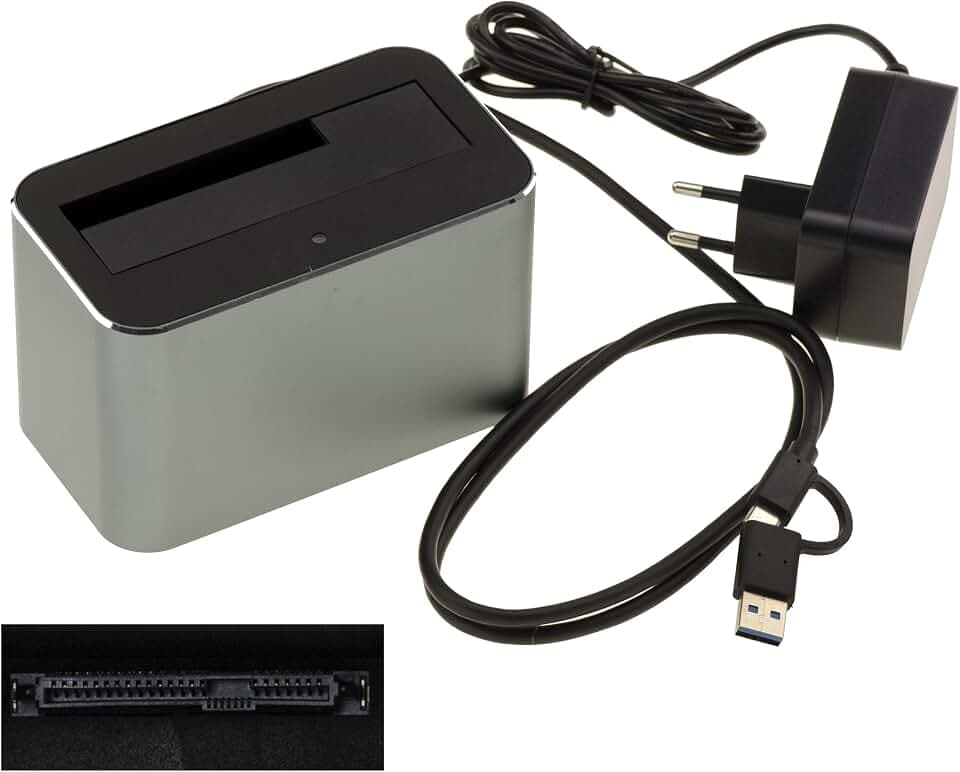 KALEA-INFORMATIQUE USB 3.0 5G-Dockingstation für SAS-Festplatten 2,5 oder 3,5 mit SFF-8482-Anschluss, USB A- oder C-Schnittstelle, 12 V 3 A-Stromversorgung, Aluminiumgehäuse