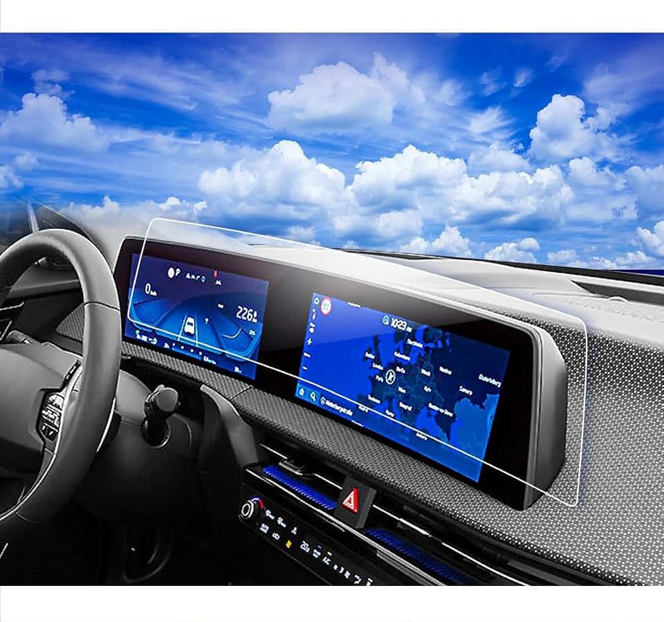 2023 2024 2025 Kia EV6 Screen Protector for 2024 2023 2022 Kia EV6 Dual 12.3Inch Plastic Screen Protector HD Touchscreen Protective Film (2Pcs)