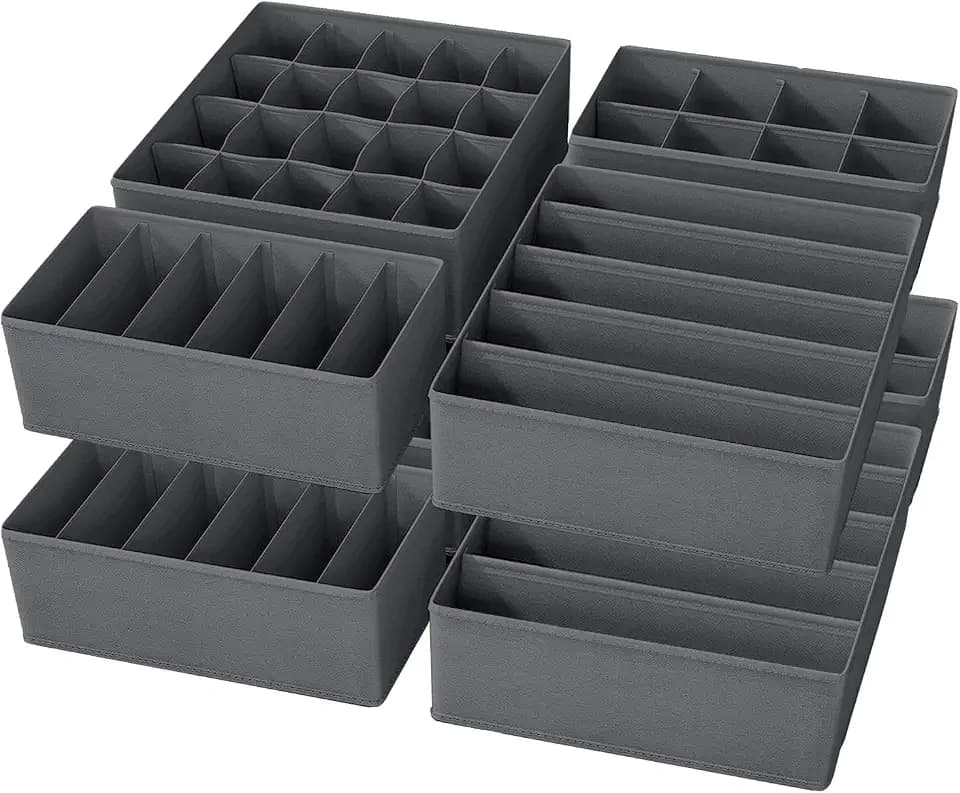 Yucch 8er Set Unterwäsche Organizer für Schubladen und Kleiderschrank