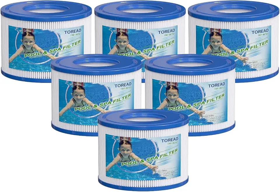 TOREAD Pack of 6 Filter Type S1 for Easy Set Pool Filter Cartridges, Intex PureSpa for 11692/29001E Spa Filter, Whirlpool, Badewanne