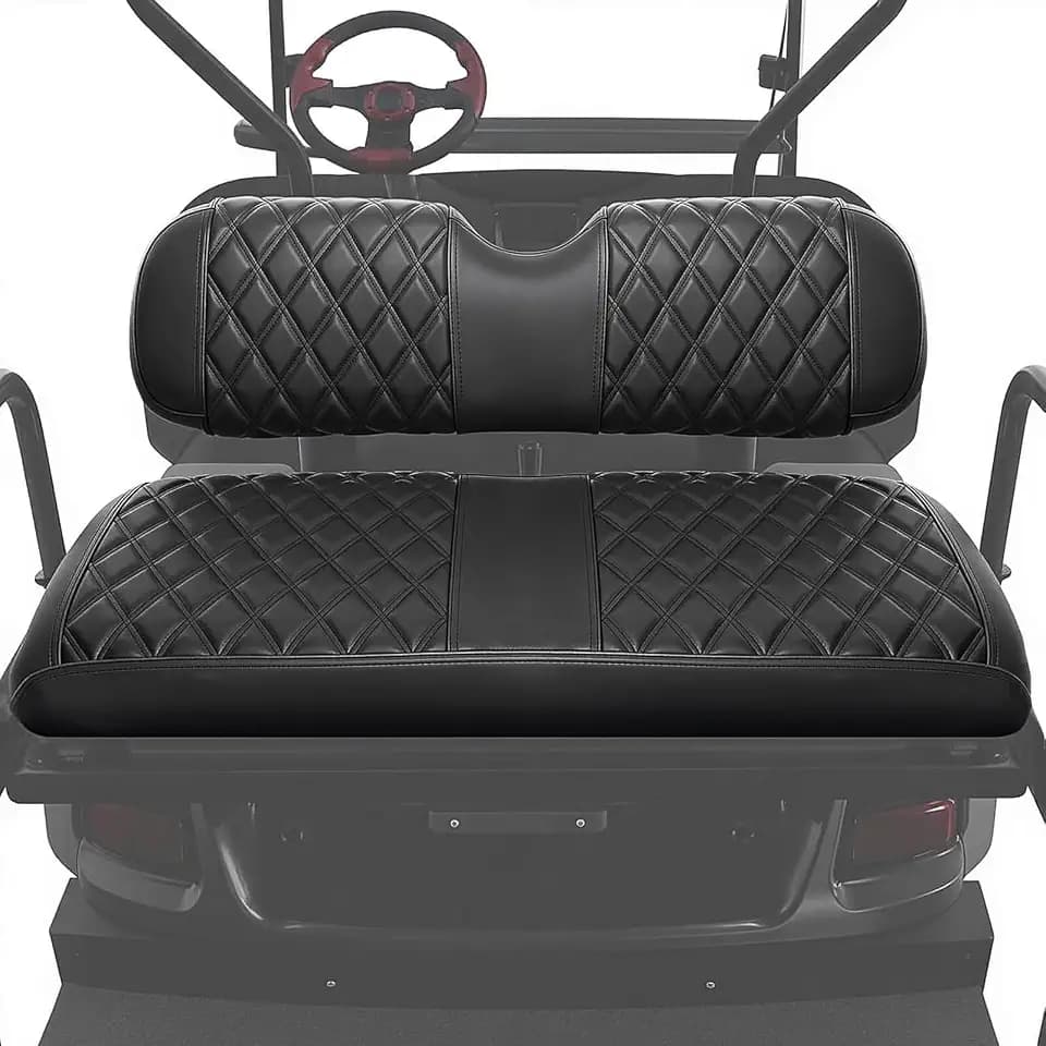 Golf Cart Rear Seat Covers for EZGO Club Car Yamaha Marine Leather Diamond
