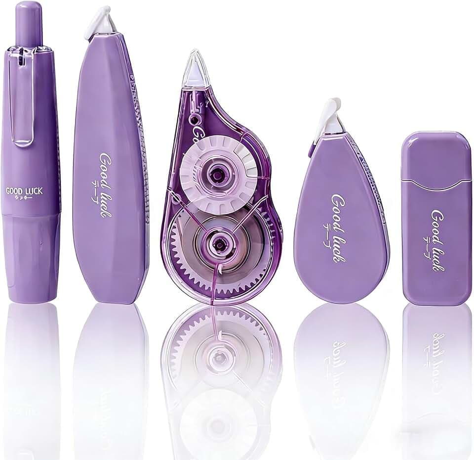 Korrekturroller Set,Stationery Set Mit 5 Mehrzweck Korrekturstift 34m*5mm,Korrekturroller,Großes Fassungsvermögen/Kein Leichtes Reißen Des Bandes/Leichtes Gleiten Für Kinder Und Büroangestellte
