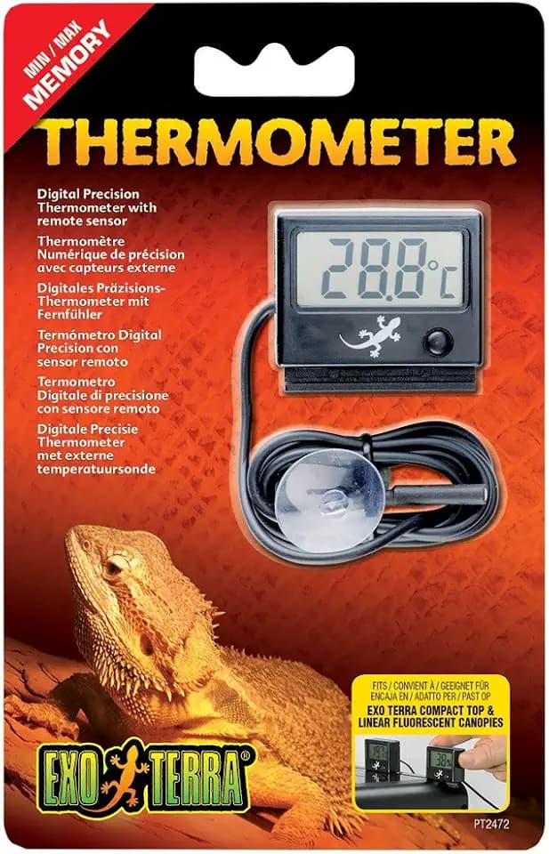 Exo Terra Thermometer, digital, mit Fernsensor, 1 Stück (1er Pack)