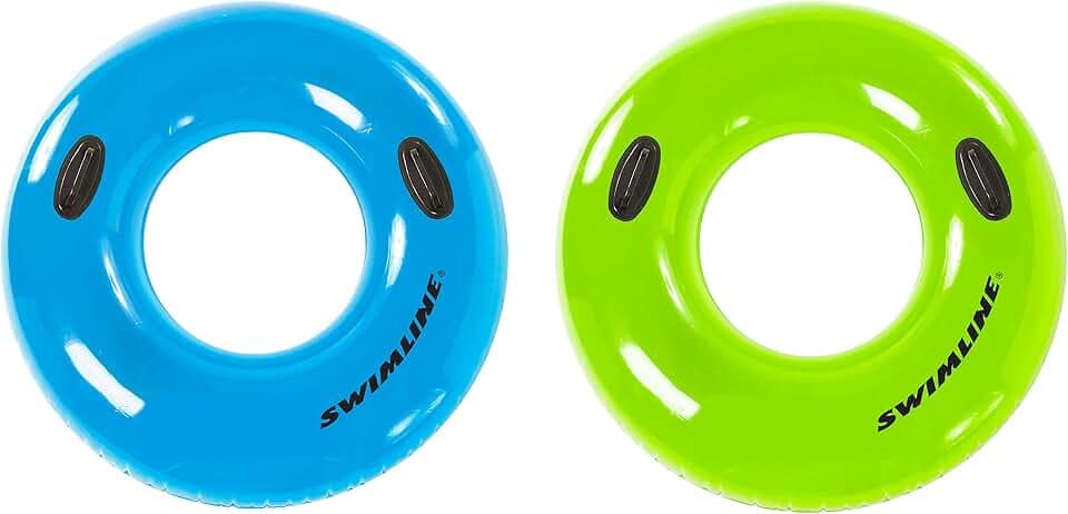 SWIMLINE 42'' Suntanner Inflatable Pool Ring | Classic 1 Pack Floating Tube for Summer Relaxation | Color May Vary