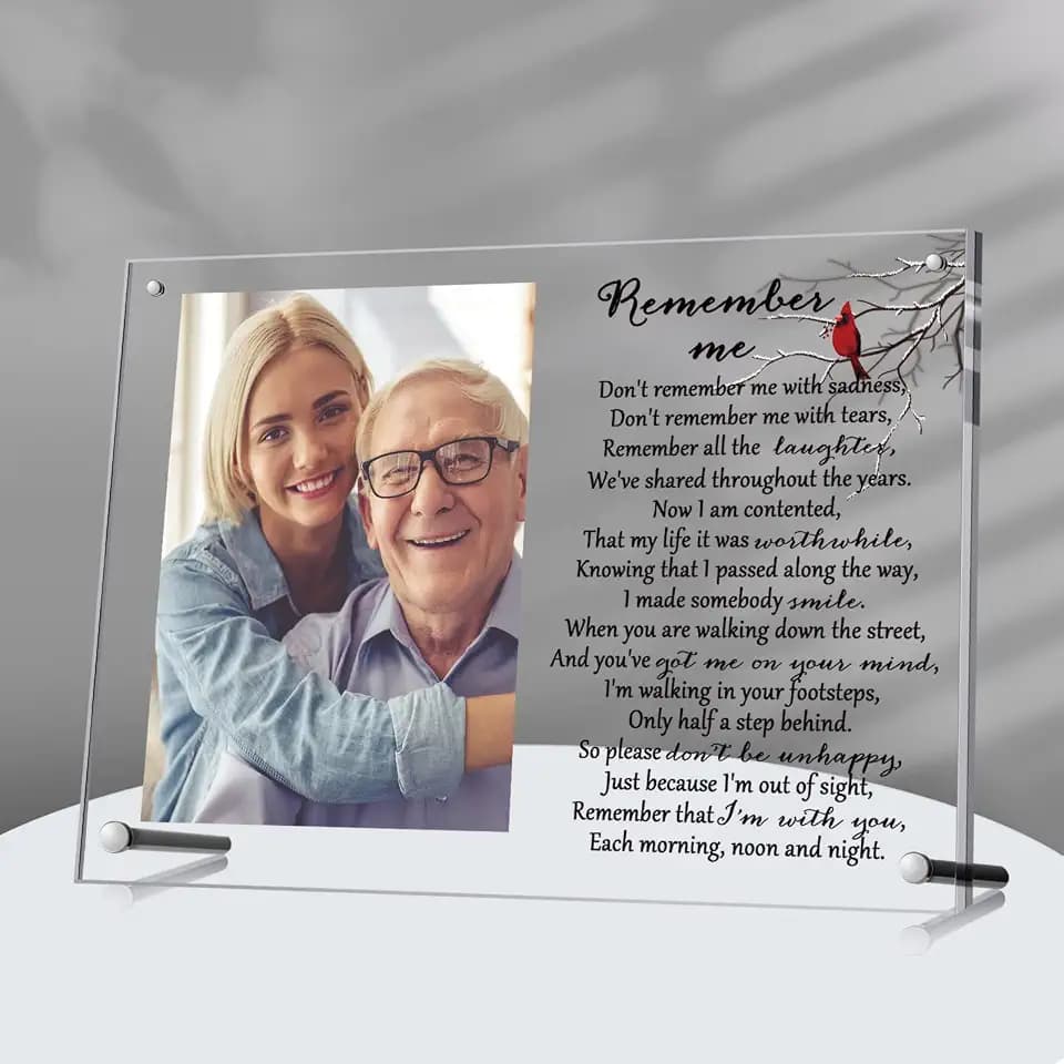 Roowest 1 Pcs Cardinal Memorial Acrylic Picture Frame 7x10 Inch Magnetic