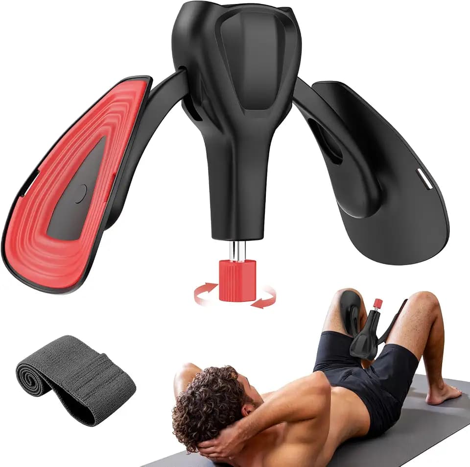 Beckenboden Oberschenkeltrainer 35 kg Verstellbarer Kegel Beintrainer für Zuhause Postpartum Erholung für Frauen und Männer, mit Band