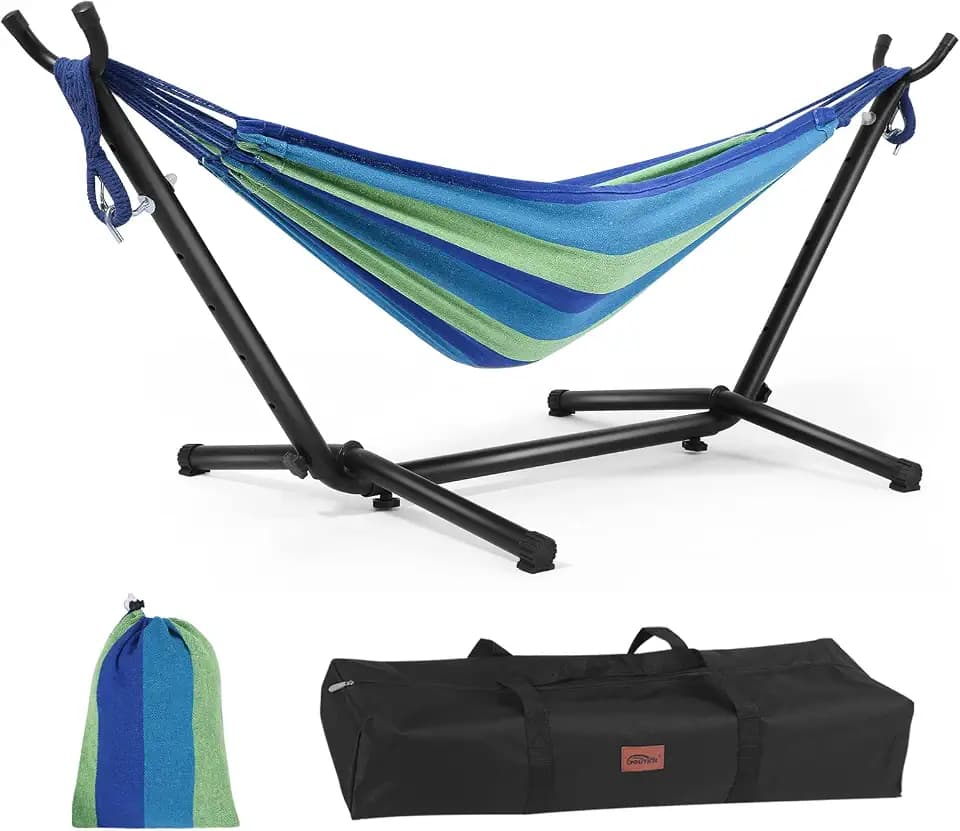 Goutime Kids Hammock with Stand,Portable Steel Frame Holder Base