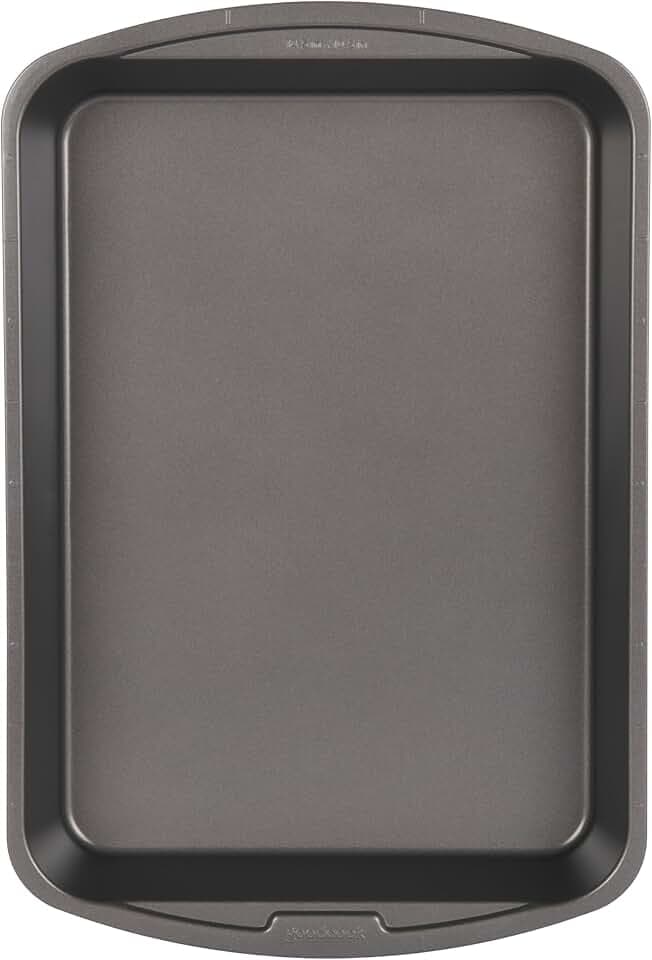Goodcook 04048 Metal Utensil Nonstick Roast Pan, Easy Clean Dishwasher Safe, 11.5 Inch x 15.5, Silver