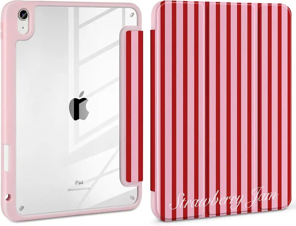 Case for iPad Air 11 inch M4 2026 M3 2025 M2, Strawberry Stripe