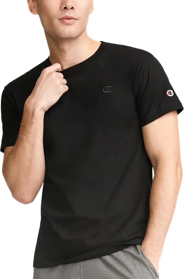Champion Men's Classic Short Sleeve T-Shirt, Standard Fit, Midweight 100% Cotton, Available in Regular and Big & Tall