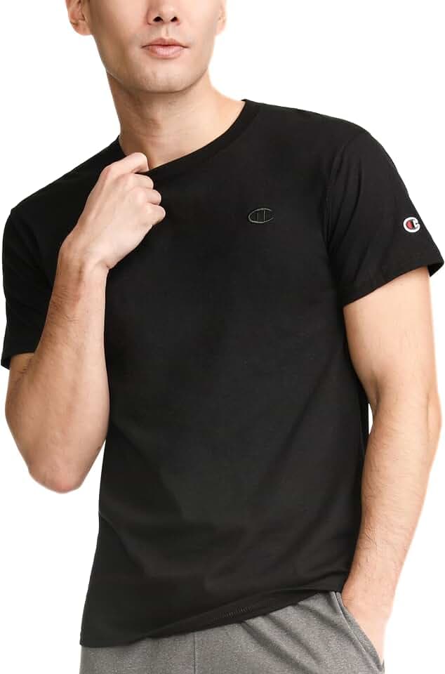 Champion Men's Classic Short Sleeve T-Shirt, Standard Fit, Midweight 100% Cotton, Available in Regular and Big & Tall