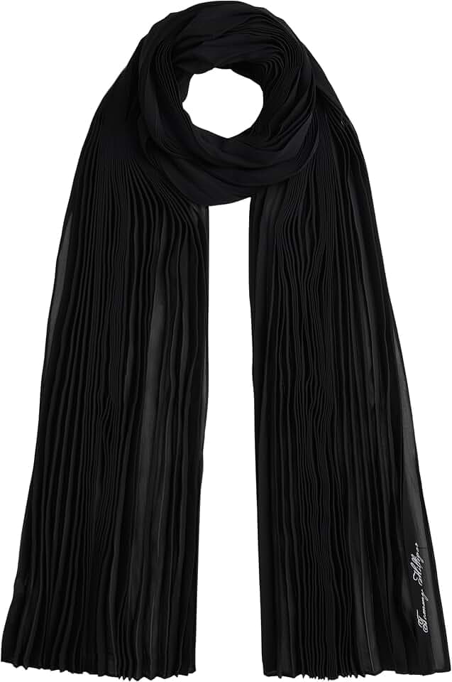 Tommy Hilfiger Damen Tommy Script Chiffon Scarf Aw0aw18049 Leichter Schal (1er Pack)