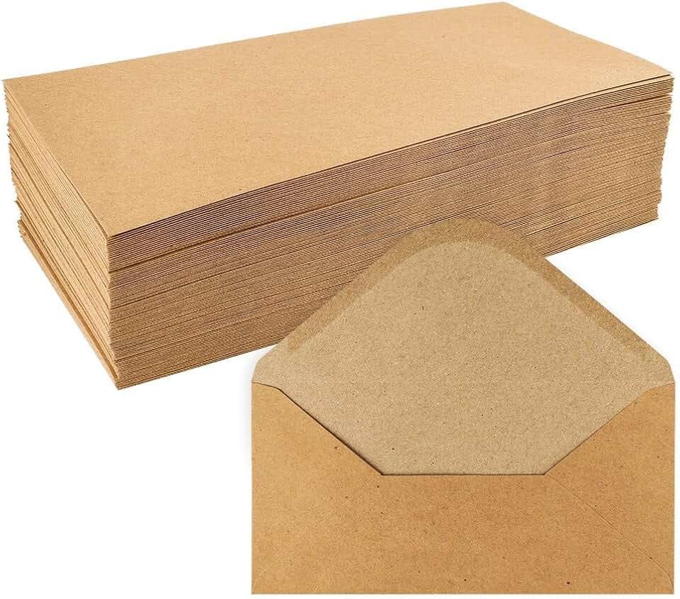 Ideen mit Herz Kraftpapier Umschläge, 100 Stück | hohe Qualität: 110 g/m² | Briefumschläge, Kuvert, Briefkuvert, Briefhülle für Grußkarten, Einladung, Geburtstagskarten (DIN lang | 11 x 22 cm)
