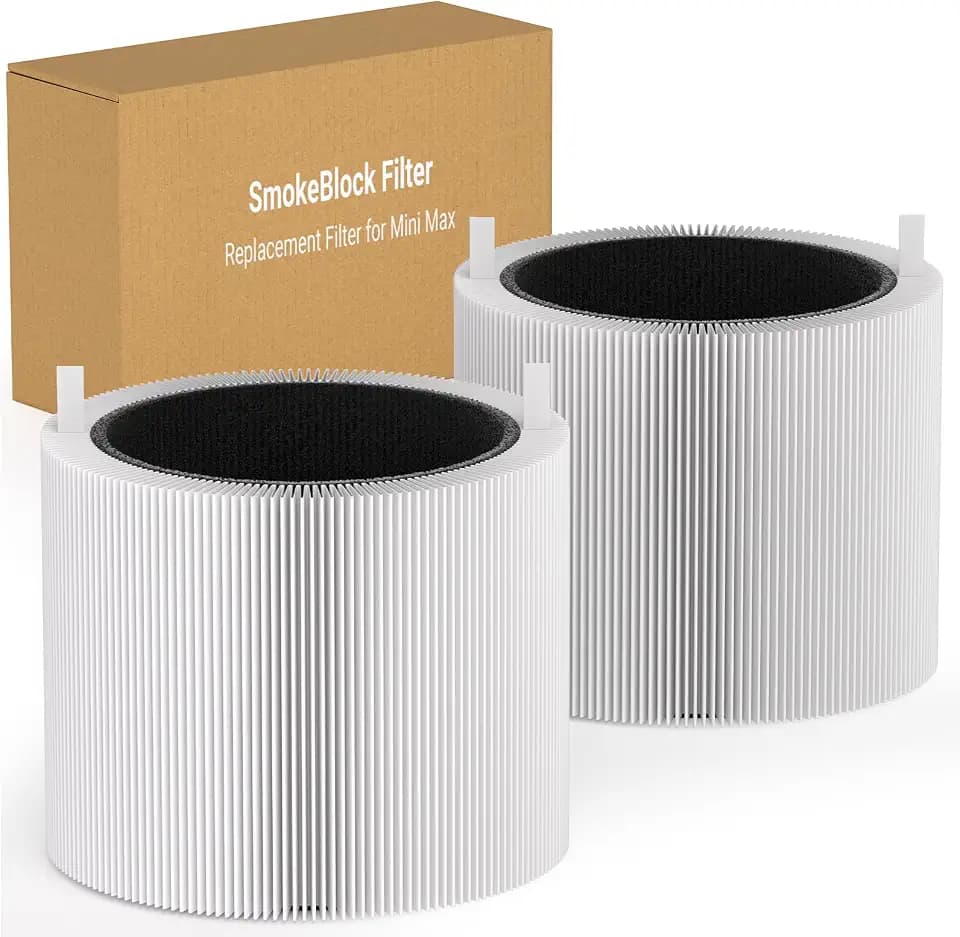 2 Pack Blue Pure Mini Max SmokeBlock Filters for Blue Pure Mini Max
