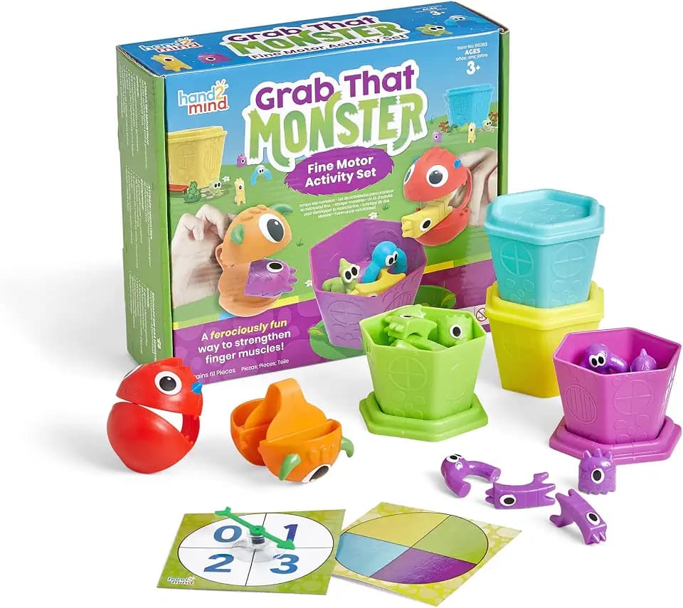 hand2mind Grab that Monster Fine Motor Activity Set, Ages 3+