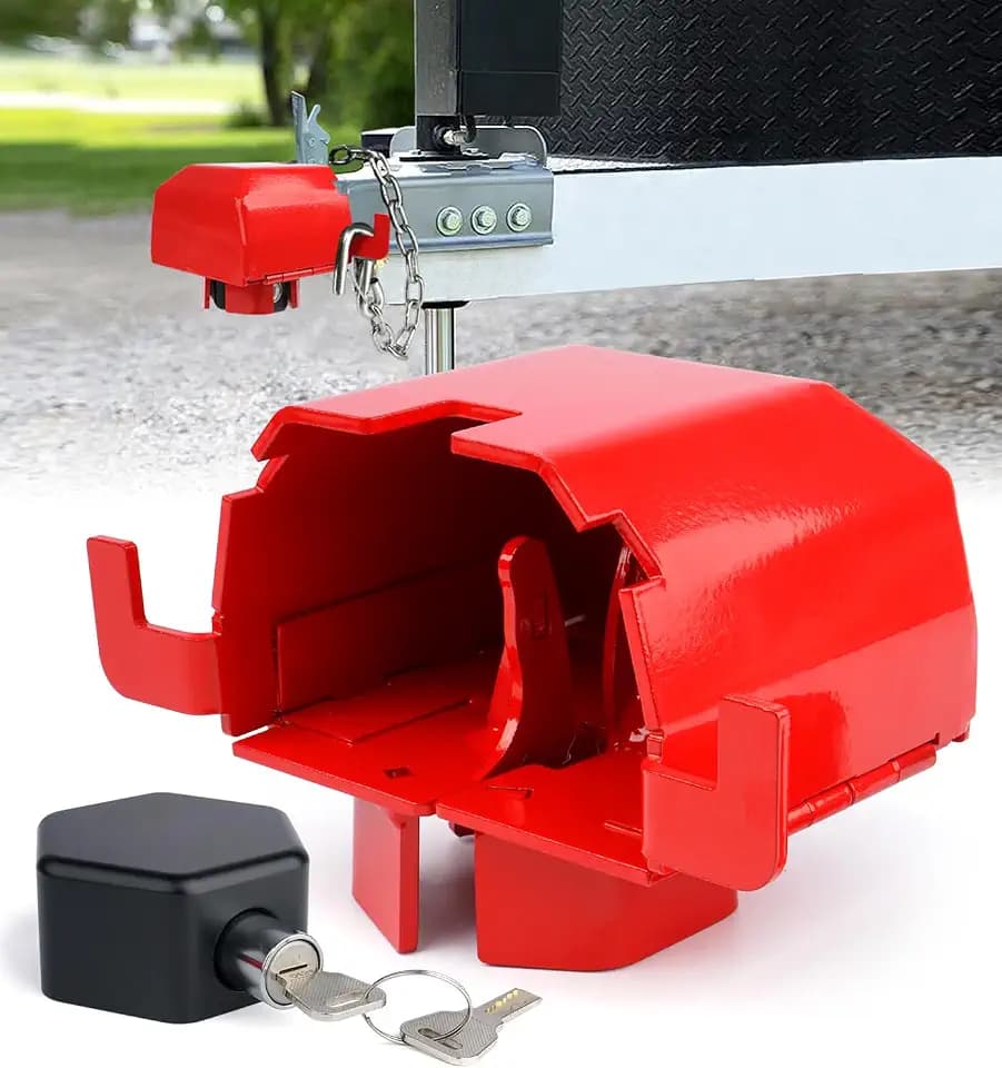 Anti-Theft Trailer Hitch Lock, Heavy-Duty Steel Trailer Lock